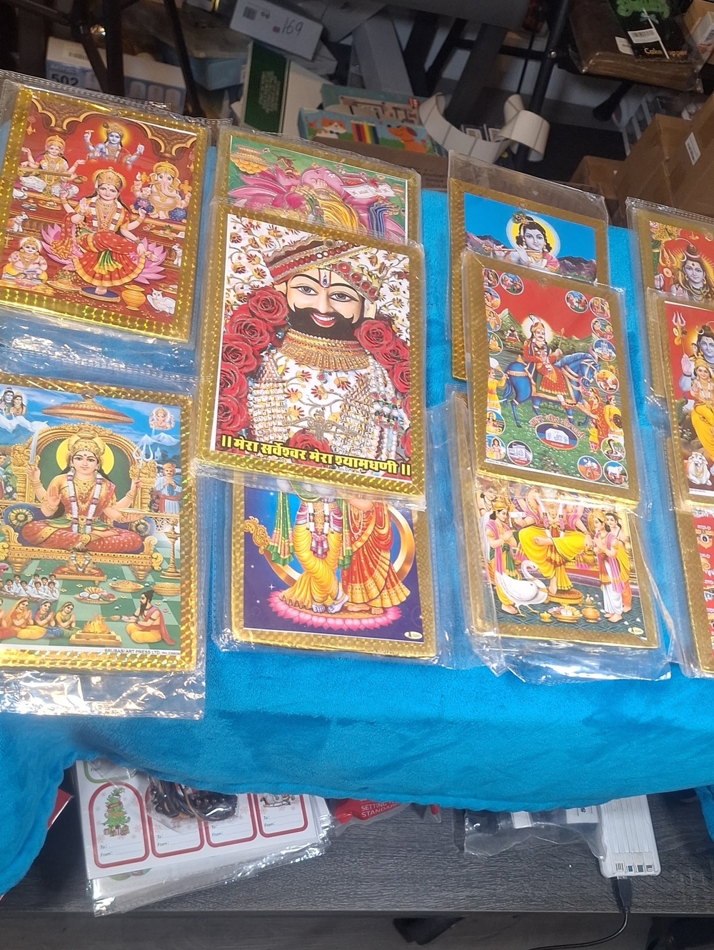 Pack of Colorful Hindu Devotional Prints - Vibrant Multi-Color (11 Pcs)